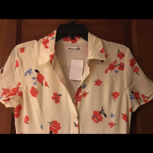 Reformation -Sheila Floral Shirtdress - Picture 8 of 9